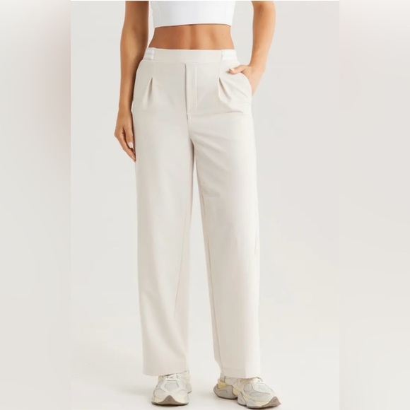 Zella Pants - Recess Pickleball X Zella Volley High Waist Pants M Grey Moonbeam Elastic Waist